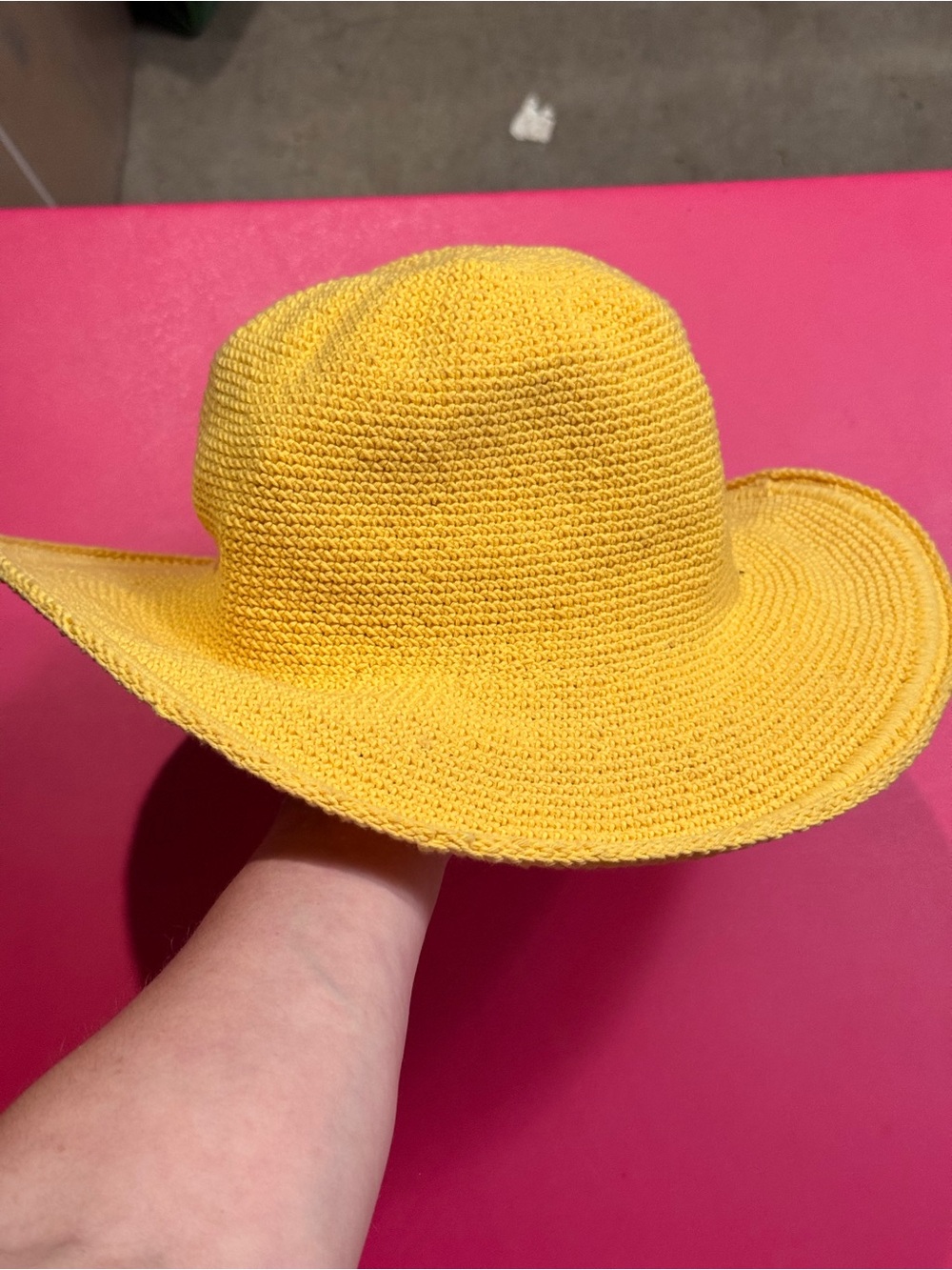 Silver Wave Sun Hat 100% Cotton Sunhat Womens O/S One Size Fits Most Yellow OSFM